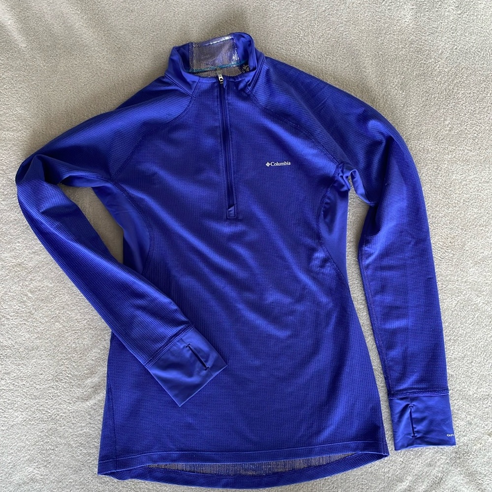Women’s Columbia Cobalt Blue Omni-Heat 1/4 Zip Pullover